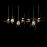 Seeded Glass-Dark Smoke Tura Linear Suspension by Hubbardton Forge