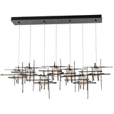 Seeded Glass-Dark Smoke Tura Linear Suspension by Hubbardton Forge
