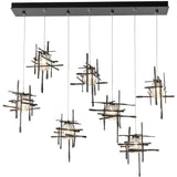 Seeded Glass-Dark Smoke Tura Linear Suspension by Hubbardton Forge
