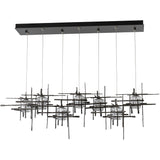 Seeded Glass-Dark Smoke Tura Linear Suspension by Hubbardton Forge