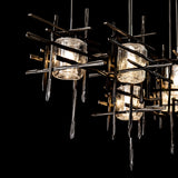 Seeded Glass-Dark Smoke Tura Linear Suspension by Hubbardton Forge
