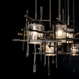 Seeded Glass-Dark Smoke Tura Linear Suspension by Hubbardton Forge