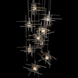 Frosted-Sterling Tura Multi Light Suspension by Hubbardton Forge