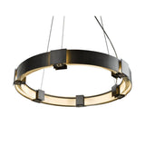 AURA ADJUSTABLE ROUND SUSPENSIONBY HUBBARDTON FORGE, FINISH: WHITE, BRONZE, DARK SMOKE-HUBBARDTON FORGE, BLACK, OIL RUBBED BRONZE, NATURAL IRON-HUBBARDTON FORGE, VINTAGE PLATINUM-HUBBARDTON FORGE, SOFT GOLD-HUBBARDTON FORGE, STERLING-HUBBARDTON FORGE, MODERN BRASS, INK-HUBBARDTON FORGE, CLEAR GLASS, | CASA DI LUCE LIGHTING