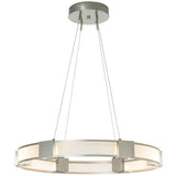 Seeded Clear Glass-Sterling Aura Suspension by Hubbardton Forge