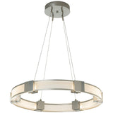 Seeded Clear Glass-Sterling Aura Suspension by Hubbardton Forge
