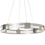 Seeded Clear Glass-Sterling Aura Suspension by Hubbardton Forge