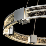 Seeded Clear Glass-Sterling Aura Suspension by Hubbardton Forge