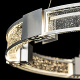 Seeded Clear Glass-Sterling Aura Suspension by Hubbardton Forge