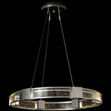 Seeded Clear Glass-Sterling Aura Suspension by Hubbardton Forge