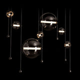 Abacus Double Linear LED Pendant by Hubbardton Forge, Color: Cool Grey - Foscarini, Opal-Slamp, Finish: Mahogany-Hubbardton Forge, Bronze, Dark Smoke-Hubbardton Forge, Burnished Steel-Hubbardton Forge, Black, Natural Iron-Hubbardton Forge, Gold, Vintage Platinum-Hubbardton Forge, Soft Gold-Hubbardton Forge, Sterling-Hubbardton Forge, | Casa Di Luce Lighting