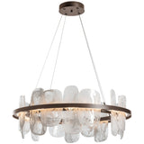 Bronze Vitre Circular LED Pendant by Hubbardton Forge
