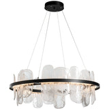 Black Vitre Circular LED Pendant by Hubbardton Forge