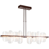 Mahogany Vitre Linear Suspension by Hubbardton Forge