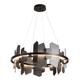 ARDESIA CHANDELIER BY HUBBARDTON FORGE, FINISH: WHITE, BRONZE, DARK SMOKE-HUBBARDTON FORGE, BLACK, OIL RUBBED BRONZE, NATURAL IRON-HUBBARDTON FORGE, VINTAGE PLATINUM-HUBBARDTON FORGE, SOFT GOLD-HUBBARDTON FORGE, STERLING-HUBBARDTON FORGE, MODERN BRASS, INK , | CASA DI LUCE LIGHTING