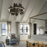 ARDESIA CHANDELIER BY HUBBARDTON FORGE, FINISH: WHITE, BRONZE, DARK SMOKE-HUBBARDTON FORGE, BLACK, OIL RUBBED BRONZE, NATURAL IRON-HUBBARDTON FORGE, VINTAGE PLATINUM-HUBBARDTON FORGE, SOFT GOLD-HUBBARDTON FORGE, STERLING-HUBBARDTON FORGE, MODERN BRASS, INK , | CASA DI LUCE LIGHTING