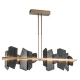 Ardesia Linear Chandelier by Hubbardton Forge, Finish: Mahogany-Hubbardton Forge, Bronze, Dark Smoke-Hubbardton Forge, Burnished Steel-Hubbardton Forge, Black, Natural Iron-Hubbardton Forge, Gold, Vintage Platinum-Hubbardton Forge, Soft Gold-Hubbardton Forge, Sterling-Hubbardton Forge, , | Casa Di Luce Lighting