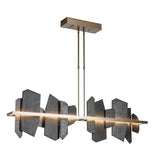 Ardesia Linear Chandelier by Hubbardton Forge, Finish: Mahogany-Hubbardton Forge, Bronze, Dark Smoke-Hubbardton Forge, Burnished Steel-Hubbardton Forge, Black, Natural Iron-Hubbardton Forge, Gold, Vintage Platinum-Hubbardton Forge, Soft Gold-Hubbardton Forge, Sterling-Hubbardton Forge, , | Casa Di Luce Lighting