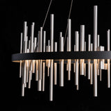 Cityscape Circular LED Pendant by Hubbardton Forge, Finish: White, Bronze, Dark Smoke-Hubbardton Forge, Black, Oil Rubbed Bronze, Natural Iron-Hubbardton Forge, Vintage Platinum-Hubbardton Forge, Soft Gold-Hubbardton Forge, Sterling-Hubbardton Forge, Modern Brass, Accent Finish: Natural Iron, Gold, Vintage Platinum, Soft Gold, Sterling, | Casa Di Luce Lighting