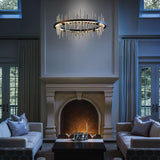 Cityscape Circular LED Pendant by Hubbardton Forge, Finish: White, Bronze, Dark Smoke-Hubbardton Forge, Black, Oil Rubbed Bronze, Natural Iron-Hubbardton Forge, Vintage Platinum-Hubbardton Forge, Soft Gold-Hubbardton Forge, Sterling-Hubbardton Forge, Modern Brass, Accent Finish: Natural Iron, Gold, Vintage Platinum, Soft Gold, Sterling, | Casa Di Luce Lighting