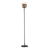 Futura PT P Floor Lamp by Vistosi, Color: Black/Crystal - Vistosi, Copper/White - Vistosi, Brown/Smokey - Vistosi, Brass/Amber - Vistosi, Multicolor - Vistosi, Finish: Matt Black, Glossy Copper, | Casa Di Luce Lighting