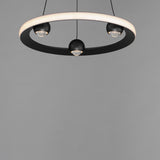 Nodes LED Chandelier By ET2, Finish: Black, Diameter: 18 inch