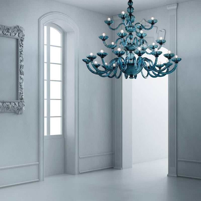 Candiano Three-Tier Chandelier by Sylcom, Color: Topaz - Sylcom, Finish: Polish Chrome,  | Casa Di Luce Lighting