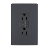 Graphite Radiant Spec Grade 15A Tamper Resistant Self Test GFCI Receptacle by Legrand Radiant