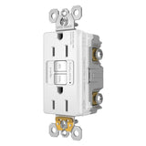 White Radiant Spec Grade 15A Tamper Resistant Self Test GFCI Receptacle by Legrand Radiant