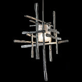 Frosted Glass-Sterling Tura Pendant by Hubbardton Forge