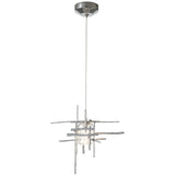 Seeded Glass-Sterling Tura Pendant by Hubbardton Forge