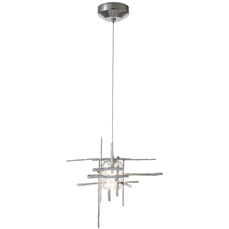 Seeded Glass-Sterling Tura Pendant by Hubbardton Forge