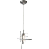 Seeded Glass-Sterling Tura Pendant by Hubbardton Forge