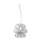 Ecos SP 35D1 Pendant by Vistosi, Color: White/Striped - Vistosi, Crystal/Striped, Finish: Brass, Chrome, | Casa Di Luce Lighting