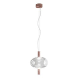 Copper/Crystal Riflesso SP 1 Pendant Light by Vistosi