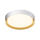 Echo LED Flush Mount By ET2, Size: Large, Finish: White / Gold
