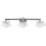 Domain 3 Light Wall Sconce By Studio M, Finish: Polished Chrome, Shades Color: Clear