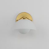 Domain Wall Sconce By Studio M, Finish: Natural Aged Brass, Shade Color: Frosted