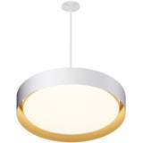 Echo LED Pendant By ET2, Size: Large, Finish: White / Gold