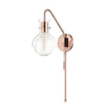 Riley Glass Swing Arm Wall Sconce - Casa Di Luce