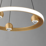 Nodes LED Chandelier By ET2, Finish: Gold, Diameter: 18 inch