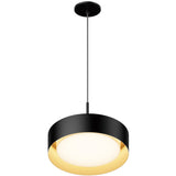 Echo LED Pendant By ET2, Size: Small, Finish: Black / Gold