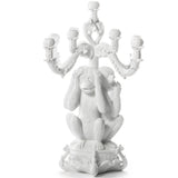 Giant Burlesque 3 Monkeys Candle Holder By Seletti