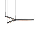 Ola LED Triple Pendant By Sonneman Lighting, Finish: Satin Black