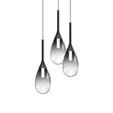 Parisone LED Chandelier By Sonneman Lighting, Finish: Satin Black, Lens Type: Clear Glass