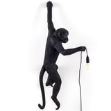 The Monkey Lamp Hanging Version Left By Seletti, Finish: Black