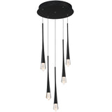 Pierce 5 Light Pendant, Finish: Black