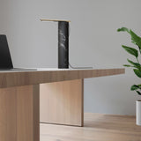 T.O. Table Lamp By Pablo, Finish: Marquina Black / Brass