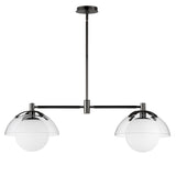 Domain 2 Light Suspension By Studio M, Finish: Black Chrome