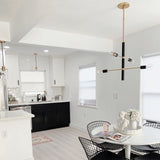 Astrid Chandelier by Mitzi, Finish: Aged Brass/Black-Mitzi, Polished Nickel/Black-Mitzi, Number of Lights: 4, 8, 12, | Casa Di Luce Lighting